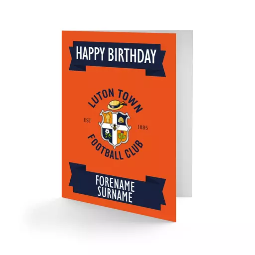 Luton Town FC Crest Birthday Card