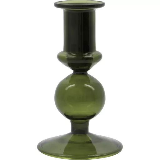 Candle stand, Vidro, Green, Small