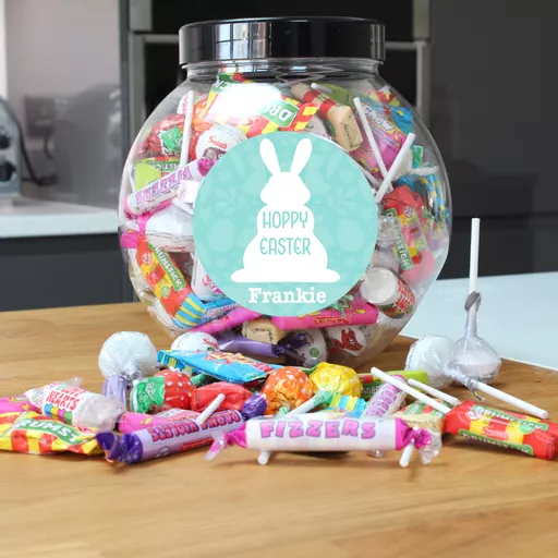 Hoppy Easter Personalised Large Sweetie Jar