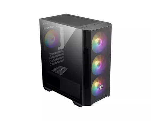 MSI MAG FORGE M100R computer case Midi Tower Black, Transparent