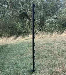 black plastic polypost for electric fences