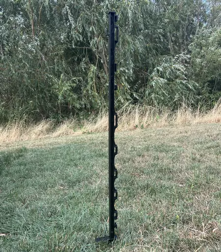 black plastic polypost for electric fences