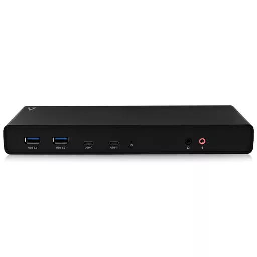 V7 Universal USB-C w/ Power Delivery, Dual Monitor 4K, HDMI Displayport, Displaylink Docking Station up to 65W