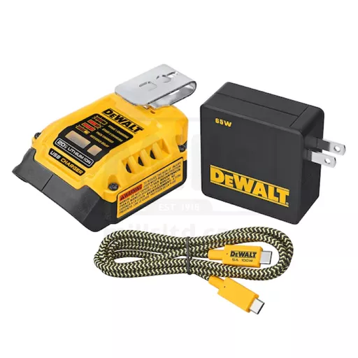 DeWALT DCB094K-GB 18V XR 5A USB Power Delivery Charging Kit