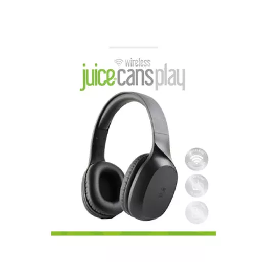 Juice Cans Play Headphones Wireless Head-band Music Bluetooth Black