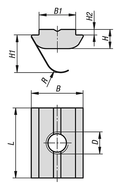 Twist In Slot For Aluminium Profile.