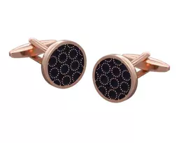 Circular 'O' Rose Gold Cufflinks (2)