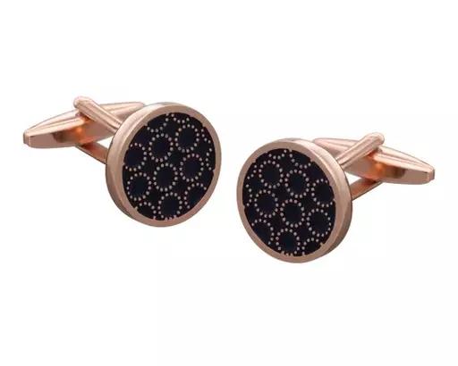 Circular 'O' Rose Gold Cufflinks (2)