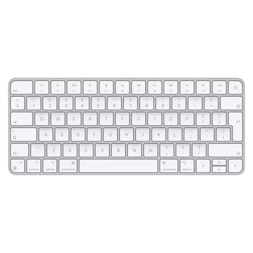 Apple Magic keyboard USB + Bluetooth English Aluminium, White