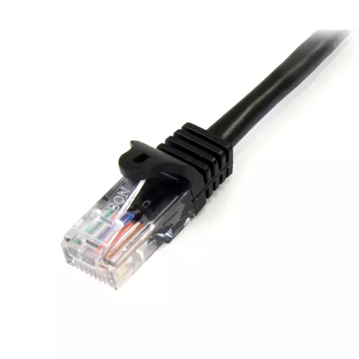 StarTech.com Cat5e Ethernet Patch Cable with Snagless RJ45 Connectors - 0.5 m, Black