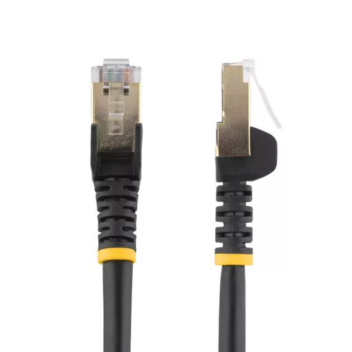 StarTech.com 7m CAT6a Ethernet Cable - 10 Gigabit Shielded Snagless RJ45 100W PoE Patch Cord - 10GbE STP Network Cable w/Strain Relief - Black Fluke Tested/Wiring is UL Certified/TIA