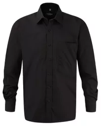 Men's Long Sleeve Pure Cotton Easy Care Poplin Shirt
