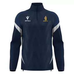 DintonCricketClub_HollowMensQuarterZipTop_NavyWhite_Front.png