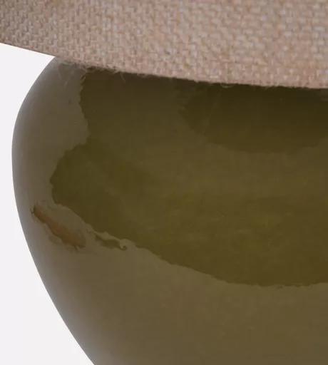 Ceramic Lamp, Ada, Olive Green