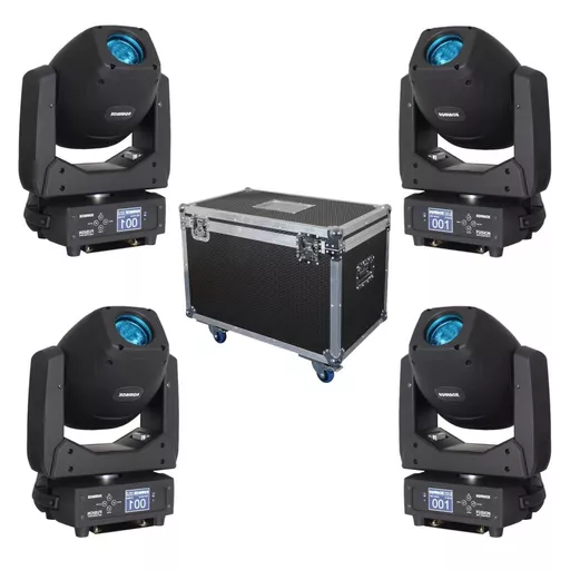 Equinox Fusion 200 Zoom Spot with Quad Flight Case Bundle