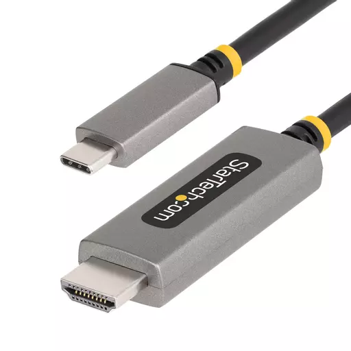 StarTech.com 3ft (1m) USB-C to HDMI Adapter Cable, 8K 60Hz, 4K 144Hz, HDR10, USB Type-C to HDMI 2.1 Video Converter Cable, USB-C DP Alt Mode/USB4/Thunderbolt 3/4 Compatible - USB-C Laptop to HDMI Monitor