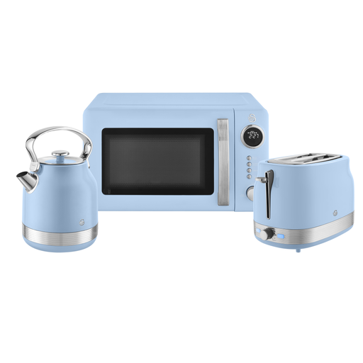 Swan Retro Traditional Kettle, 2 Slice Toaster & 20L Microwave Bundle