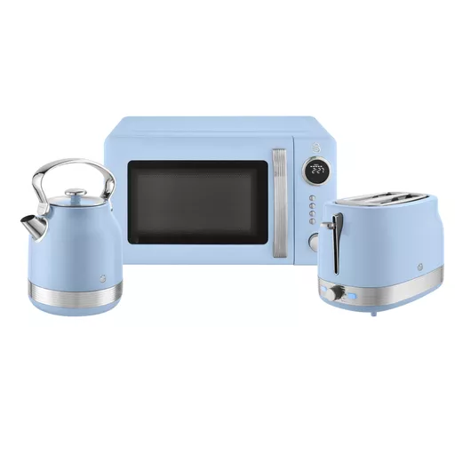Swan Retro Traditional Kettle, 2 Slice Toaster & 20L Microwave Bundle