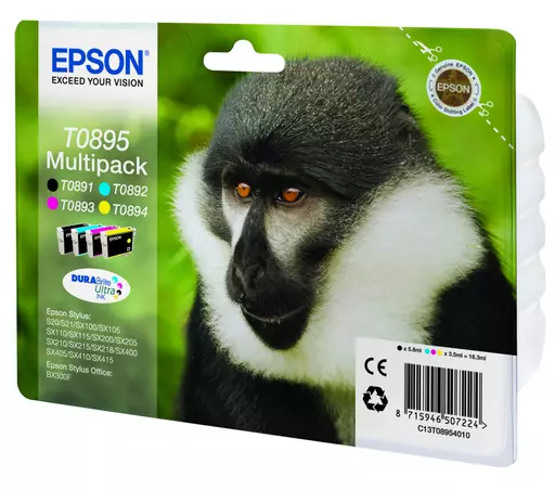 Epson Monkey Multipack 4-colours T0895 DURABrite Ultra Ink