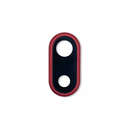 Rear Camera Glass Lens With Bracket (Red) (CERTIFIED) - For iPhone 8 Plus