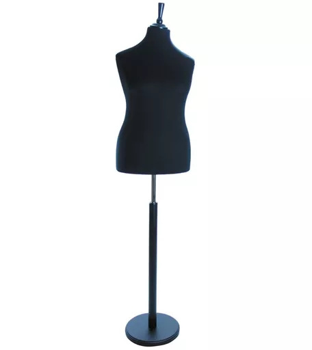Exclusive Female Plus Size 12/14 Tailors Dummy with Disc Base - Black
