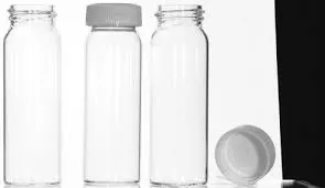 Bottles 250ml Clear Glass Powder With PP Wadless Cap  PK 42