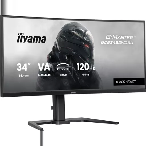 iiyama Get ahead with the curved GCB3482WQSU-B1 Black Hawk featuring 120Hz refresh rate and 0.6ms response time