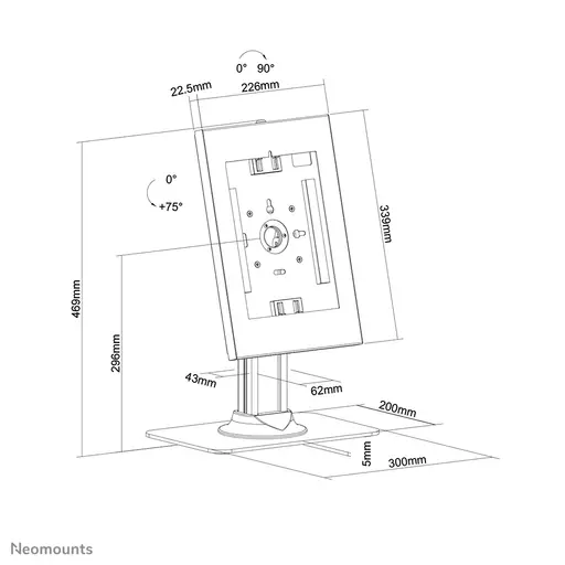 Neomounts countertop tablet holder