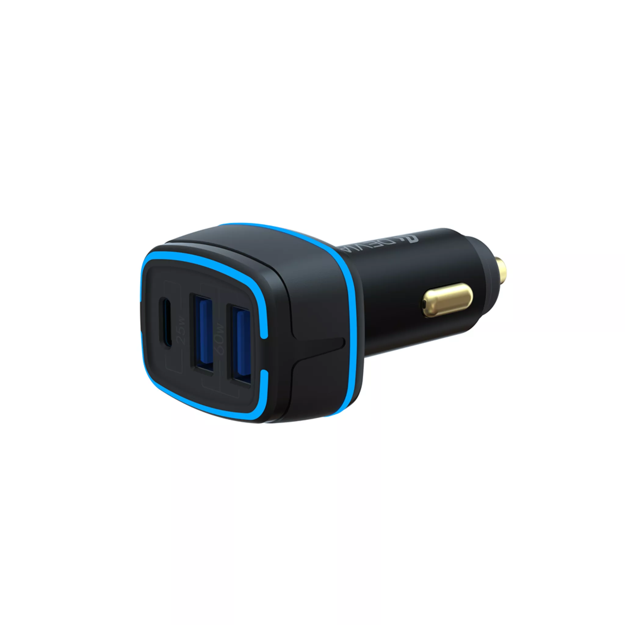 85W Power Delivery USB-C & Dual USB Port Car Adapter in Default