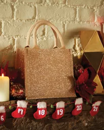 Shimmer Jute Mini Gift Bag