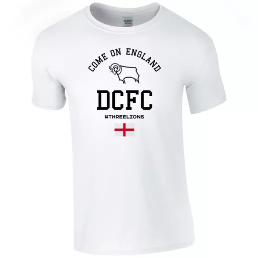 Derby County Come On England Adult T-Shirt (White)