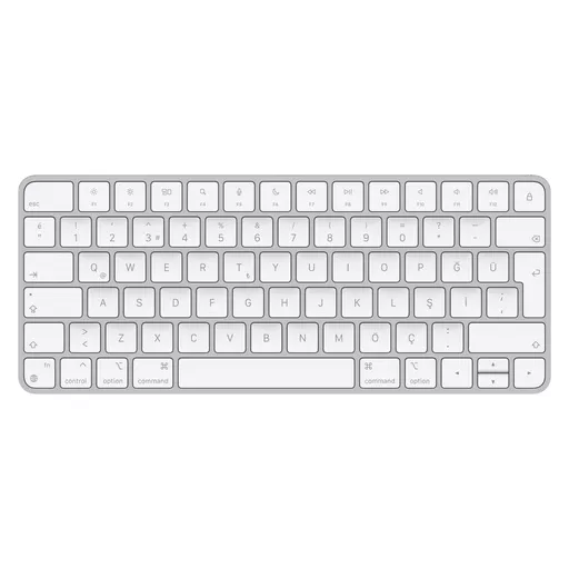 Apple Magic keyboard USB + Bluetooth Turkish Aluminium, White