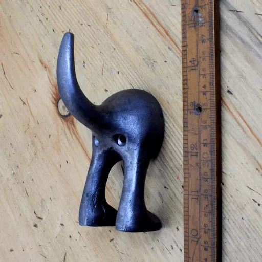 Coat Hook Dog Tail Cast Antique Iron