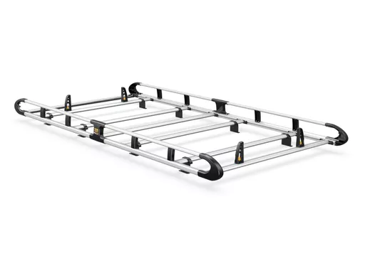 Volkswagen Transporter T6 2015-Onwards L1, H1 Tailgate - ULTI Rack+ (Aluminium) - 6 Bar Roof Rack