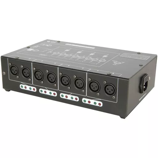 QTX DMX-D8 8 Way DMX Booster & Distributor