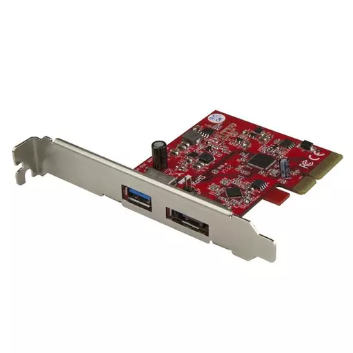 StarTech.com 2-Port USB 3.1 (10Gbps) and eSATA PCIe Card - 1x USB-A and 1x eSATA