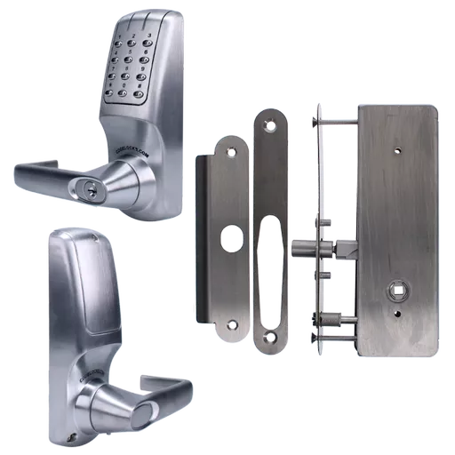 CODELOCKS CL5030 Battery Operated Digital Lock Brushed Steel With XTD Gate Lock