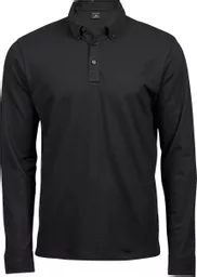 Men's Fashion Long Sleeve Luxury Stretch Polo