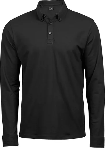 Men's Fashion Long Sleeve Luxury Stretch Polo