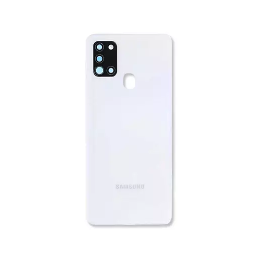 Back Cover w/ Camera Lens (Service Pack) (White) - For Galaxy A21s (A217)