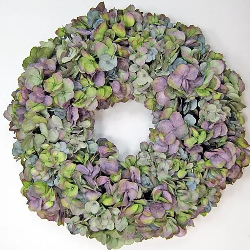 Blue & Green Hydrangea Wreath, Large