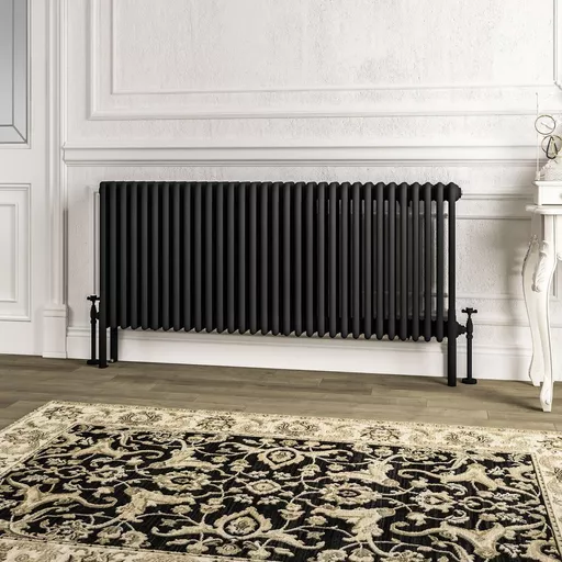 Imperia 4 Column Radiator 600 x 1460mm Matt Black
