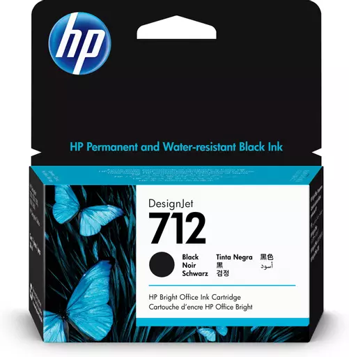 HP 3ED70A/712 Ink cartridge black 38ml for HP DesignJet T 200