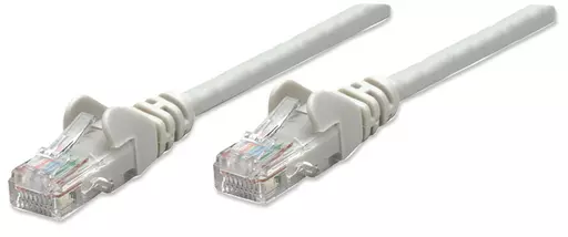 Intellinet Network Patch Cable, Cat5e, 20m, Grey, CCA, U/UTP, PVC, RJ45, Gold Plated Contacts, Snagless, Booted, Lifetime Warranty, Polybag