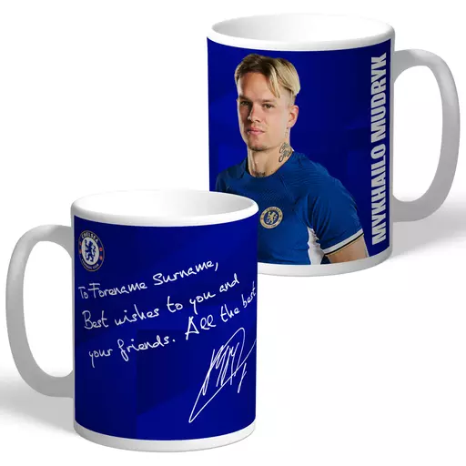 Chelsea FC Mudryk Autograph Mug