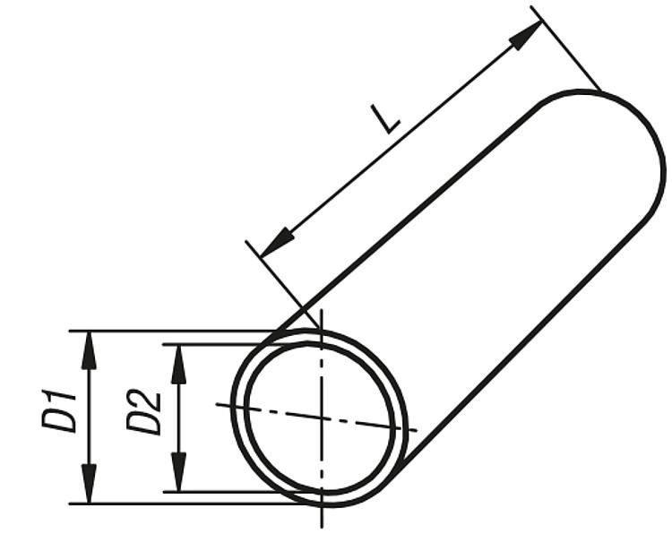 Round Tube. 20mm Diameter. 1000mm Length. Aluminium