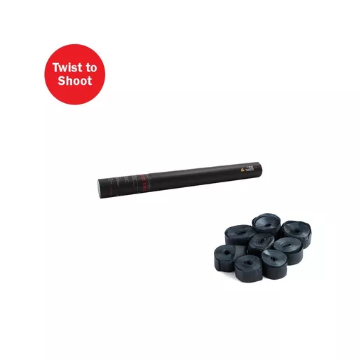 Equinox Handheld Confetti Streamer Cannon 50cm Black