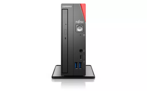 Fujitsu ESPRIMO G6012 i5-12500T UCFF Intel® Core™ i5 8 GB DDR4-SDRAM 256 GB SSD Windows 11 Pro Mini PC Black, Red