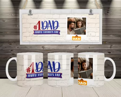 Personalised Number 1 Dad Mug - Upload Photo