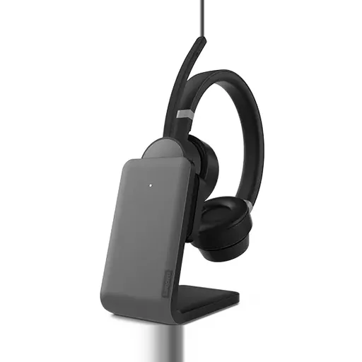 Lenovo Go Wireless ANC Headset Wired & Wireless Head-band Office/Call center USB Type-C Bluetooth Charging stand Black